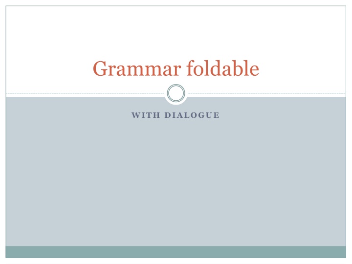 Grammar foldable