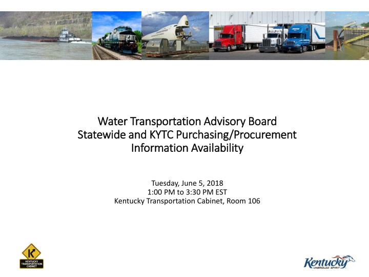 Statewide Water Transportation Advisory and Purchasing Information Session