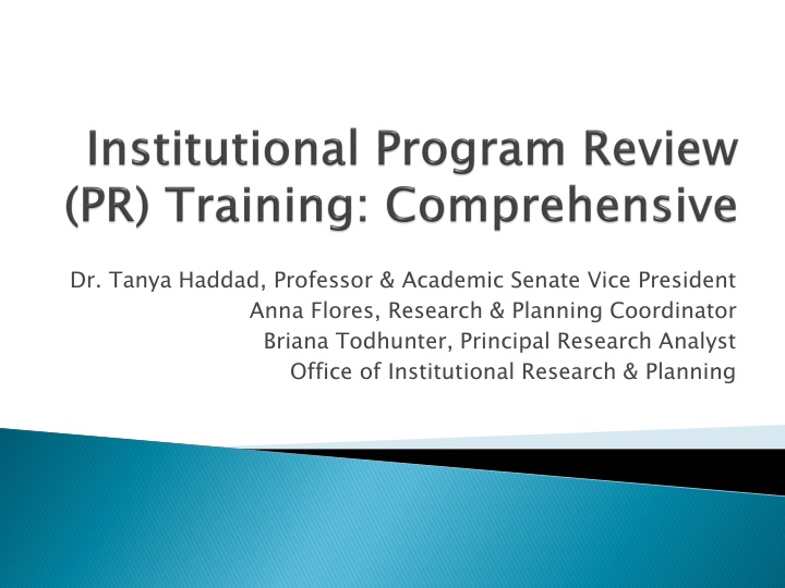 Strengthening Academic Programs with Comprehensive Reviews