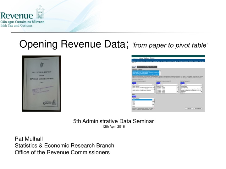 Enhancing Revenue Statistics Landscape