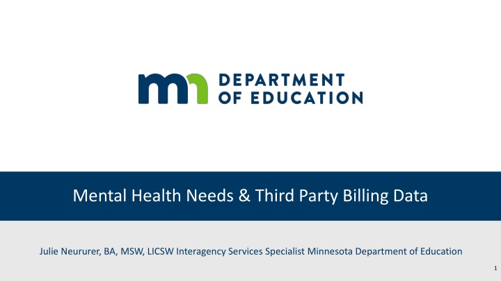 Addressing Child and Adolescent Mental Health Needs