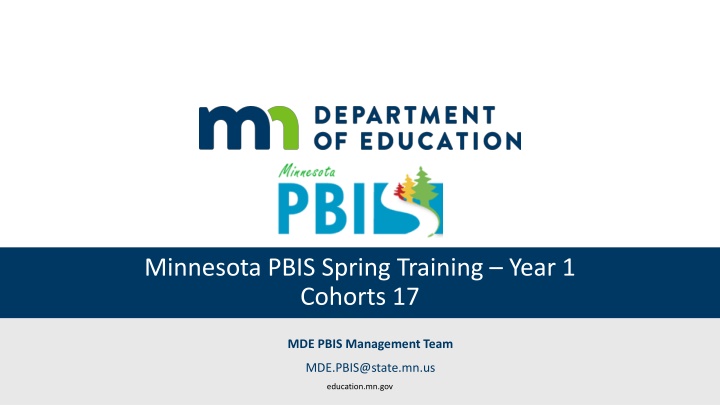 Minnesota PBIS Spring Training Cohort 17 Insights