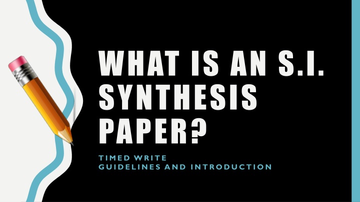 A Guide to S.I. Synthesis Papers