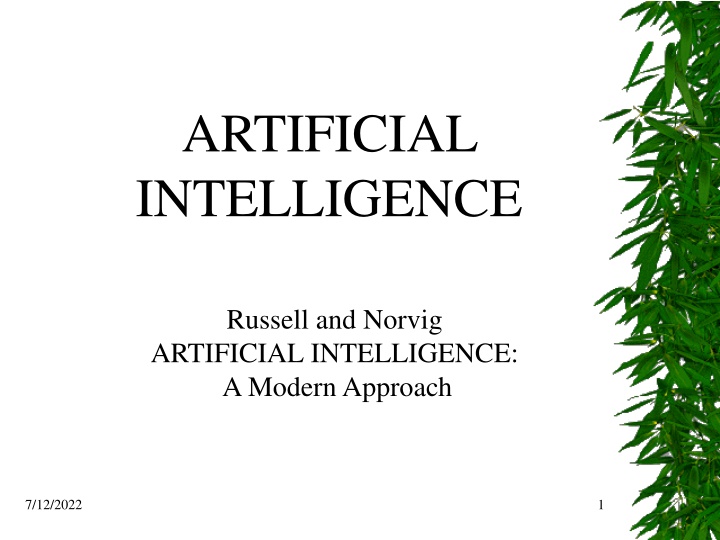 Artificial Intelligence: A Modern Approach Textbook Overview