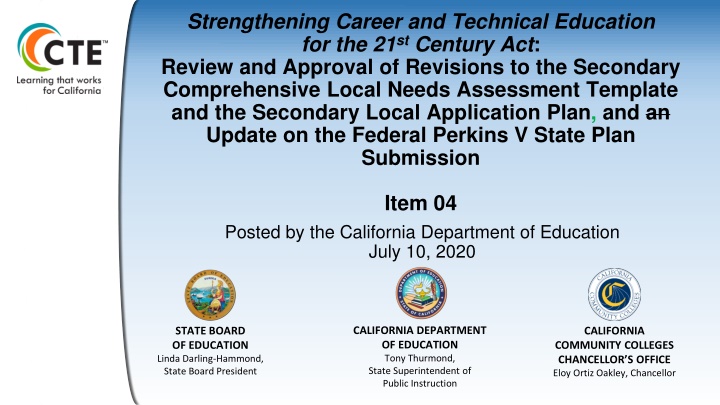 Strengthening Career and Technical Education Act Review