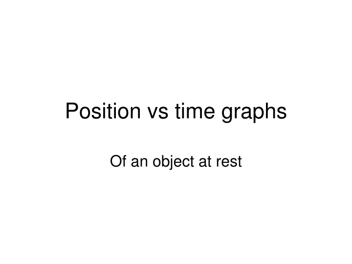Position vs time graphs