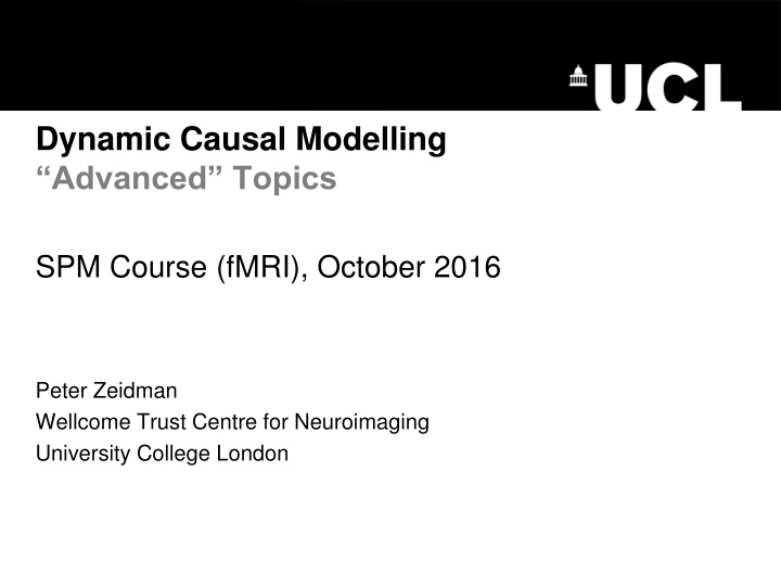 Dynamic Causal Modelling