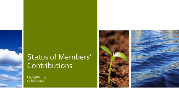 Status of Members Contributions May 2023 Summary