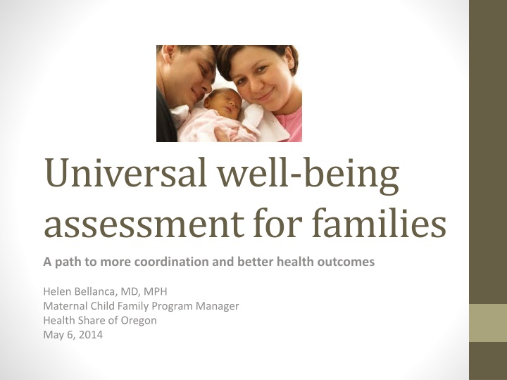 Universal Well-being Assessment for Families: Addressing Maternity Care Challenges