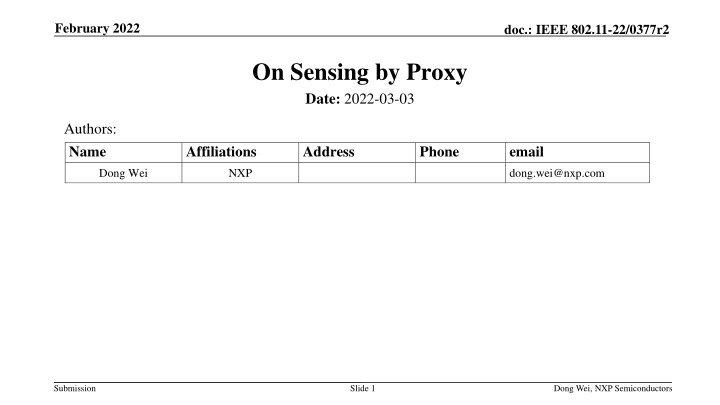 Sensing Measurements in SBP Procedure
