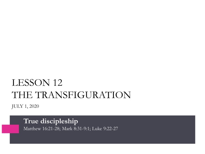 True Discipleship: Lessons from Jesus