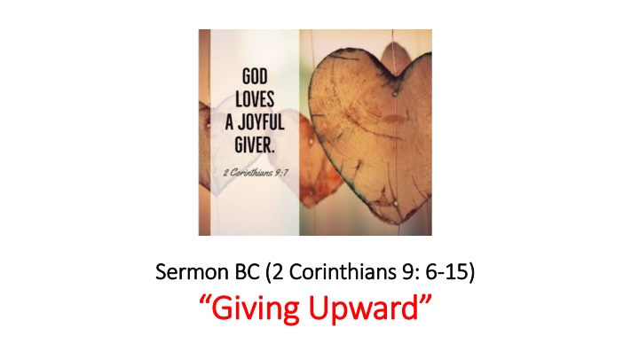 Generosity and Giving in 2 Corinthians