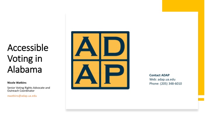 Accessible Voting in Alabama: Contact ADAP for Assistance