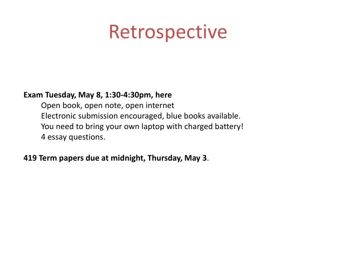 Retrospective
