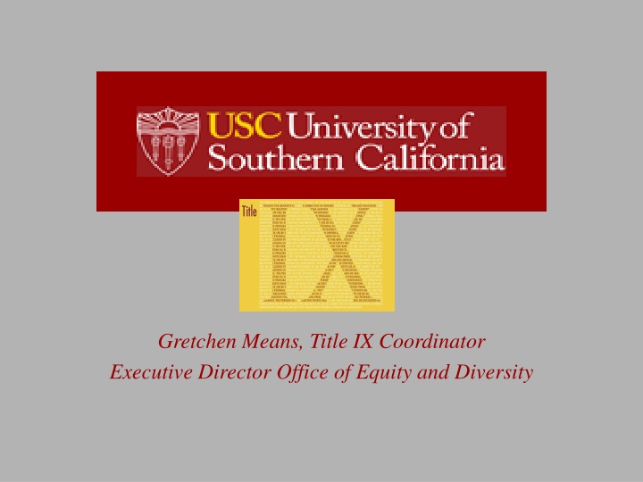 Gretchen Means, Title IX Coordinator & Executive Director