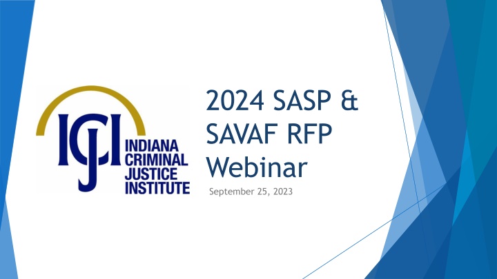 2024 SASP &  SAVAF RFP  Webinar