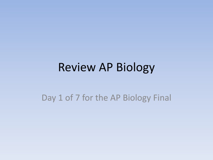 Review AP Biology