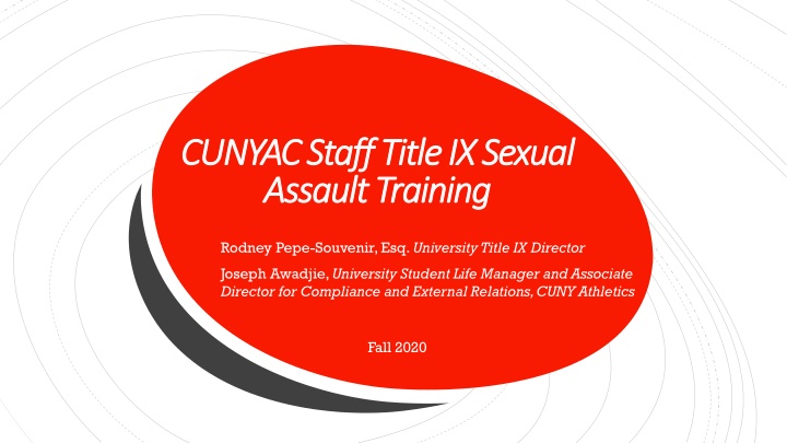 CUNYAC Staff Title IX Sexual Assault Training