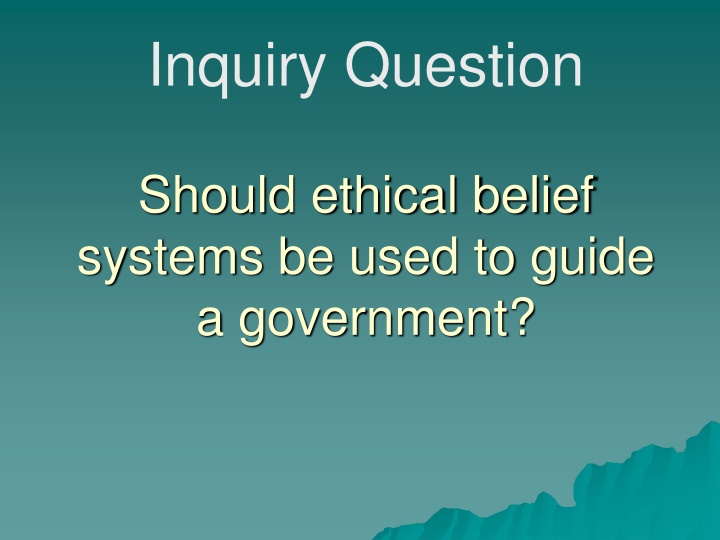 Inquiry Question