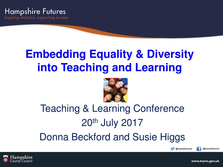 Embedding Equality & Diversity  into Teaching and Learning