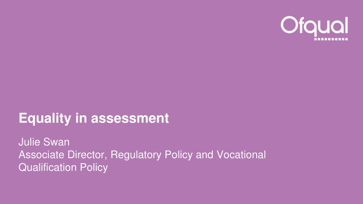 Equality in assessment