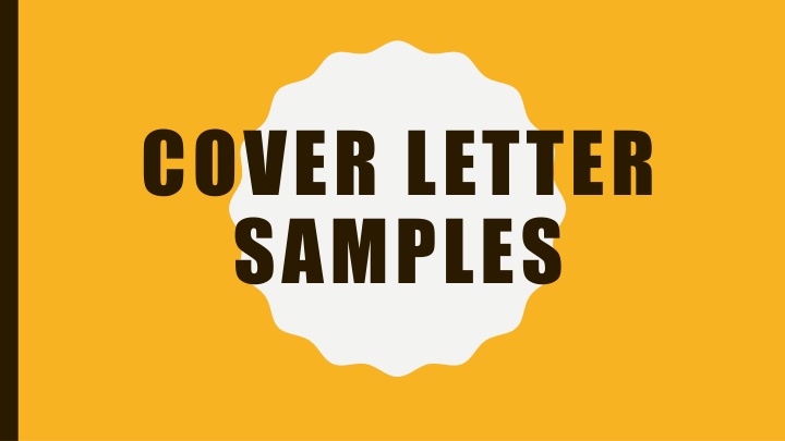 COVER LETTER  SAMPLES