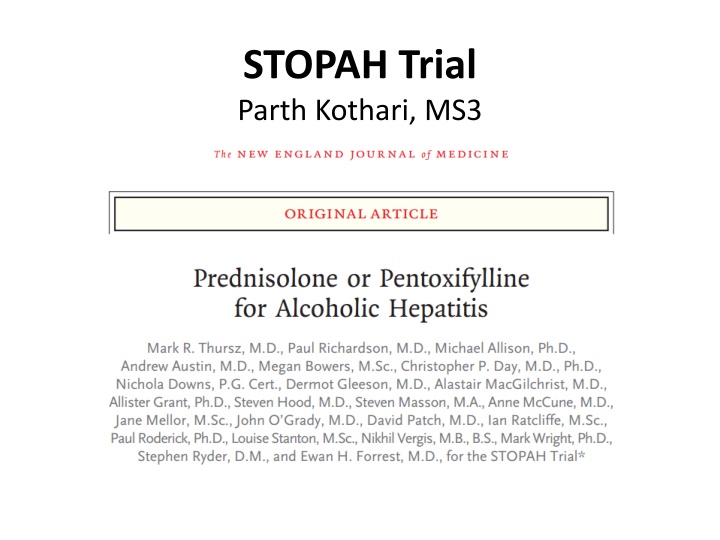 Alcoholic Hepatitis: Case Study & Treatment Insights