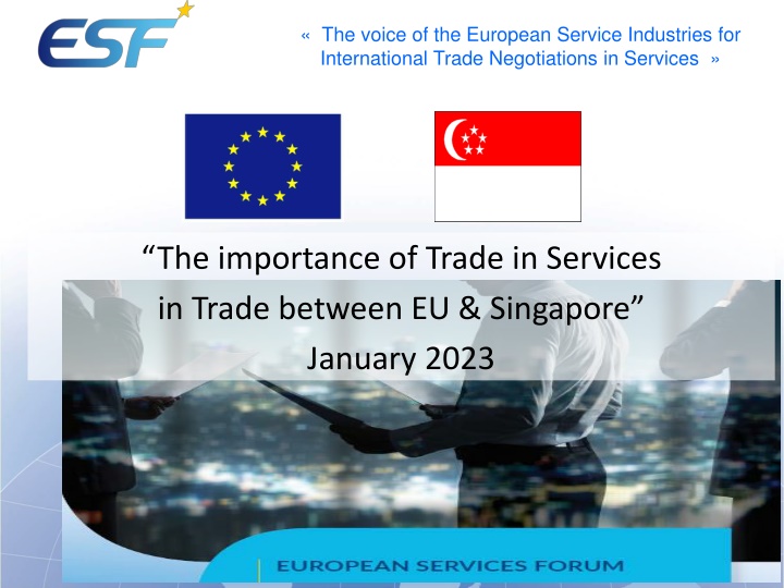 Importance of Trade in Services: EU & Singapore