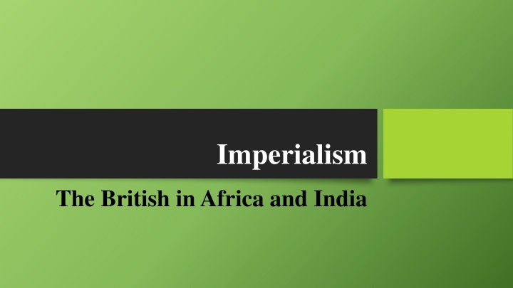 Imperialism: British Influence in Egypt and India