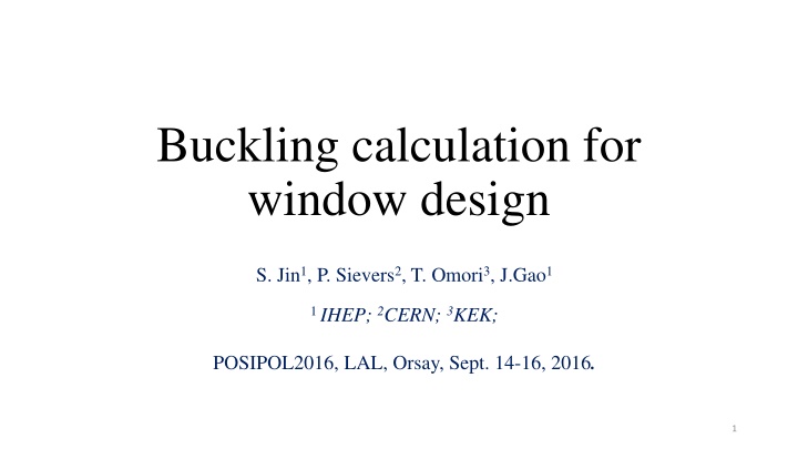 Buckling Analysis for Thin Windows in Beam Heating Studies