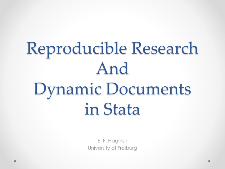 Reproducible Research and Dynamic Documents in Stata