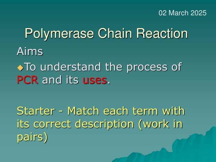 Polymerase Chain Reaction: Amplifying DNA Samples Efficiently