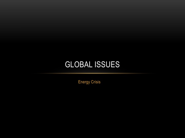 GLOBAL ISSUES