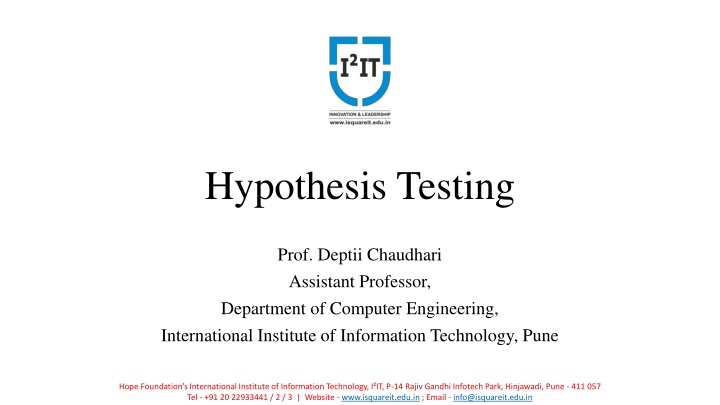Hypothesis Testing in Statistics: Understanding Testing Procedures