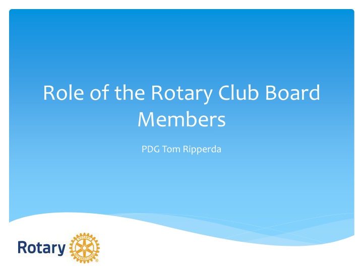 Roles of Rotary Club Board Members