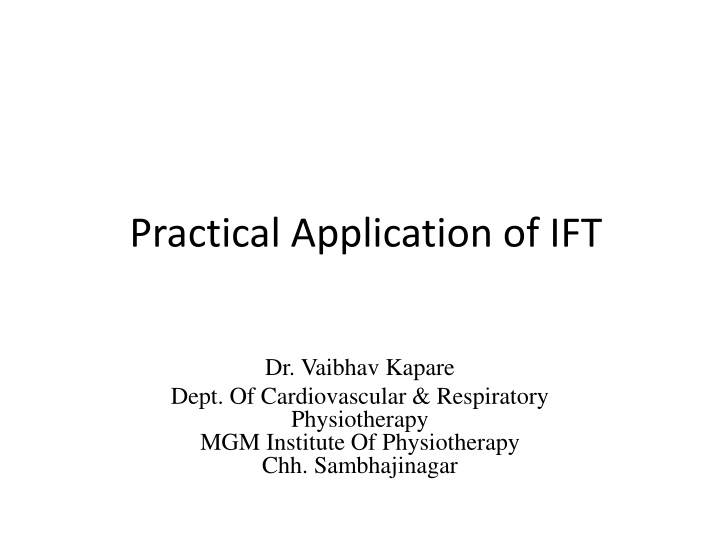 Practical Application of Interferential Therapy for Pain Relief