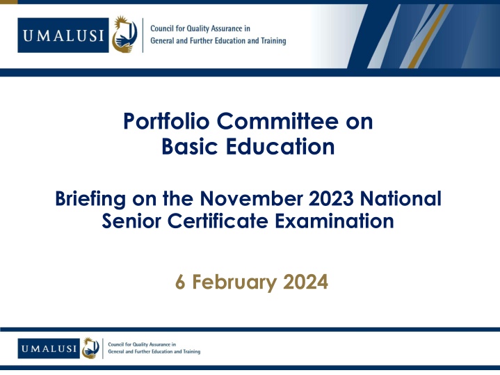 Portfolio Committee on  Basic Education