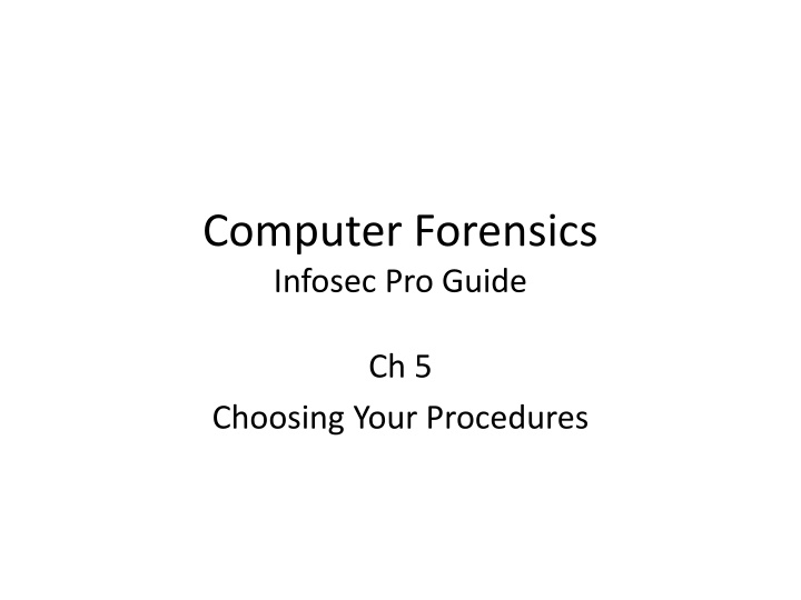 Choosing Forensic Imaging Methods