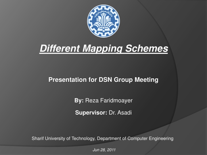 Different Mapping Schemes Presentation for DSN Group Meeting