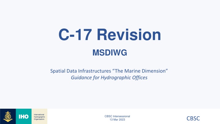MSDI Guidance for Hydrographic Offices: Major Update and Future Directions