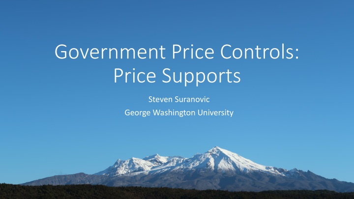 Government Price Controls & Supports