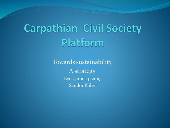 Towards Sustainability Strategy in Carpathian Region