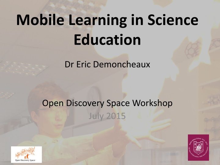 Mobile Learning in Science Education: Resources and Tools