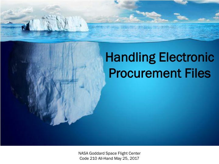 Efforts to Protect Electronic Files in Procurement