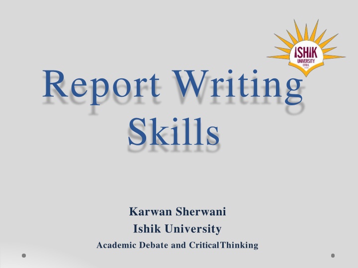 Effective Report Writing Skills