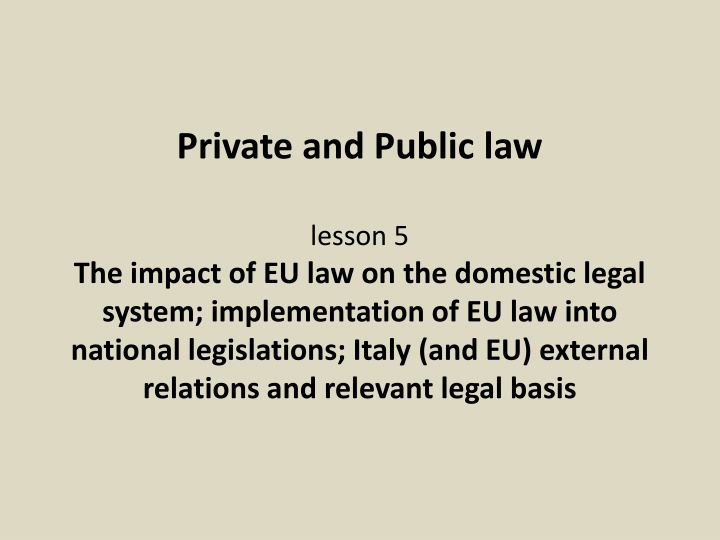 Private and Public law