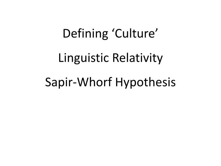 Cultural Dynamics and Linguistic Influence