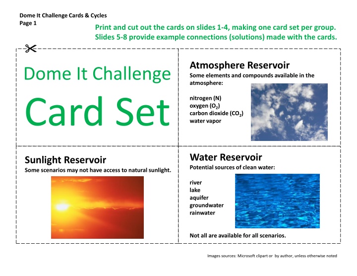 Dome It Challenge Cards & Cycles Page 1