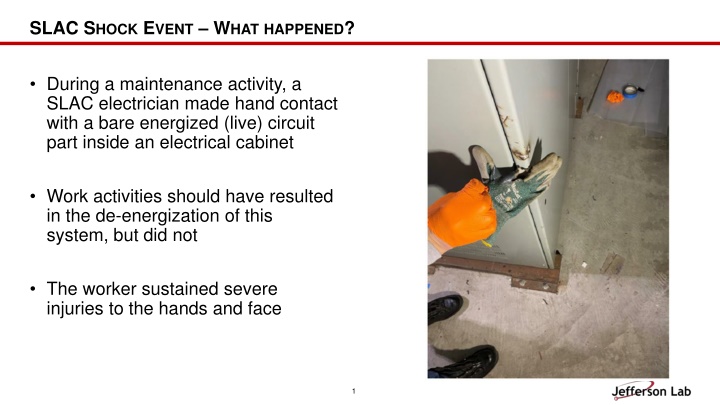 SLAC Electrician Incident Analysis