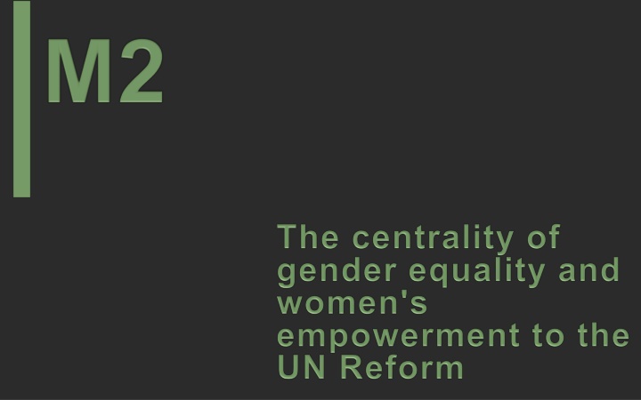 Gender Equality in Sustainable Development Agenda
